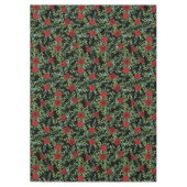 黒い赤結婚色のゴシックバラ テーブルクロス (正面)