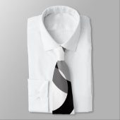 黒い赤色の幾何円弧円 ネクタイ (タイ)