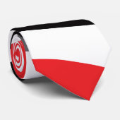 黒い赤色の幾何円弧円 ネクタイ (ロール)