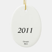 黒い足のフェレット セラミックオーナメント (裏面)