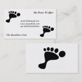 黒い足のプリント 名刺 (正面/裏面)