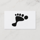 黒い足のプリント 名刺 (裏面)