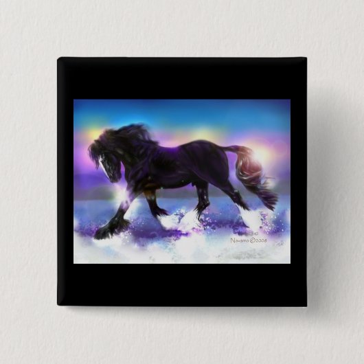 黒い足の諸州 缶バッジ (正面)