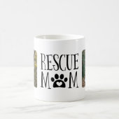 黒い足印刷救助母さん写真 コーヒーマグカップ (中央)