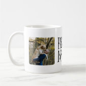 黒い足印刷救助母さん写真 コーヒーマグカップ (左)