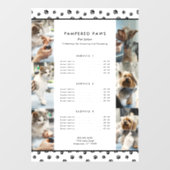 黒い足跡の写真コラージュ ペットサロンサービス ウィンドウサイン (シート)