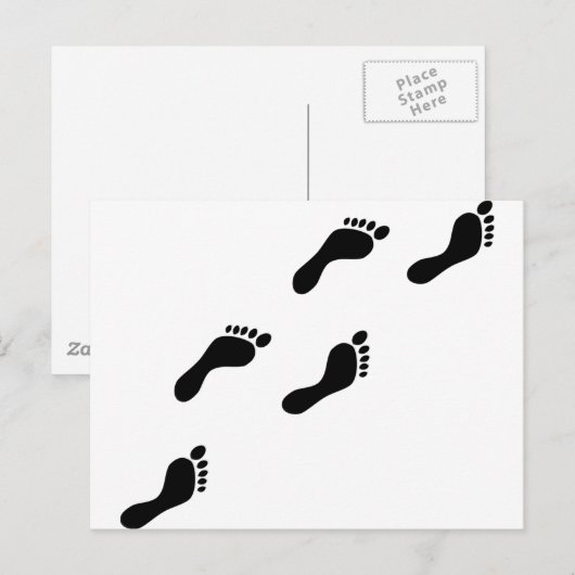 黒い足跡 ポストカード (正面/裏面)