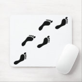 黒い足跡 マウスパッド (マウス)
