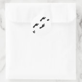 黒い足跡 ラウンドシール (バッグ)