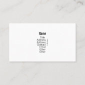 黒い足 名刺 (裏面)