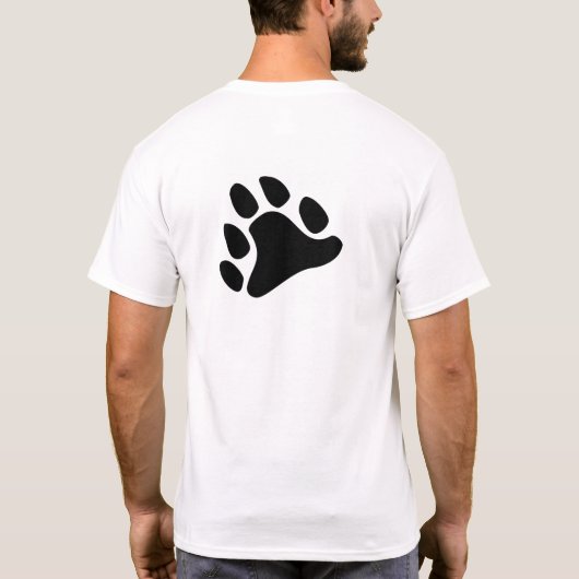 黒い足(背部デザイン)のTシャツ Tシャツ (裏面)