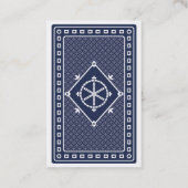 黒い踏鋤エースのトランプのポーカーの写真テンプレート 名刺 (裏面)