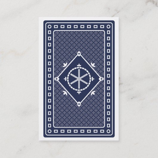 黒い踏鋤エースのトランプのポーカー 名刺 (裏面)