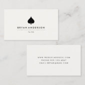 黒い踏鋤記号の名刺 名刺 (正面/裏面)