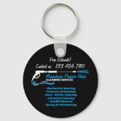 黒い車の詳細な高圧洗浄 キーホルダー (正面)