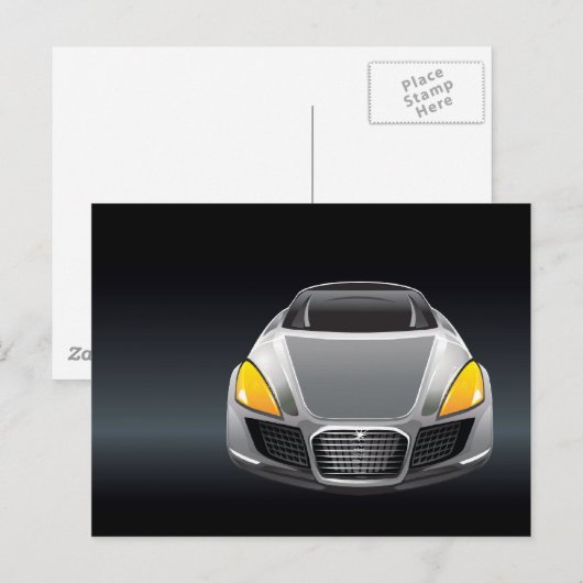 黒い車 ポストカード (正面/裏面)