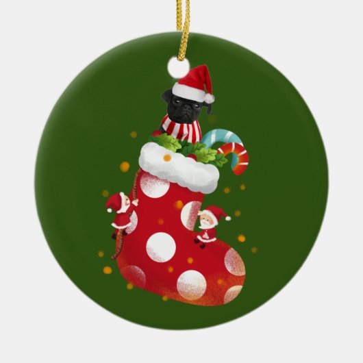 黒い軽い愛撫 セラミックオーナメント (正面)