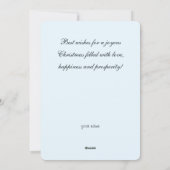 黒い輝きの赤いクリスマスバウブルとガーランド シーズンカード (裏面)