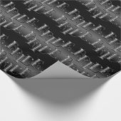 黒い輝やきの花嫁のダイヤモンドのジュエリー ラッピングペーパー (角)