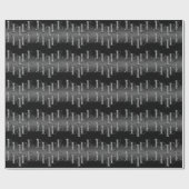 黒い輝やきの花嫁のダイヤモンドのジュエリー ラッピングペーパー (フラット)