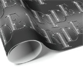 黒い輝やきの花嫁のダイヤモンドのジュエリー ラッピングペーパー (ロールコーナー)