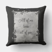 黒い輝エレガントく枠バレンタイン クッション (裏面)