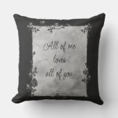 黒い輝エレガントく枠バレンタイン クッション (正面)