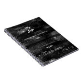 黒い農村風の名前ビジネスロゴ ノートブック (右側)