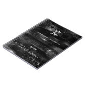 黒い農村風の名前 ビジネス ロゴ ノートブック (左側)