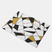 黒い近代美術の幾何学-および金の白 ドアマット (アングル)