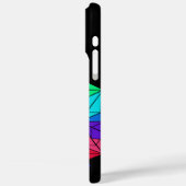 黒い追加名の上に3D Bright Rainbow Cube Triangles Case-Mate iPhoneケース (裏面 / 左)