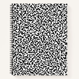 黒い逆の組版図書模様 ノートブック