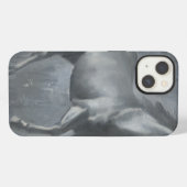 黒い連続した種馬 iPhoneケース (裏面横)