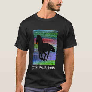 黒い連続した馬のTシャツ Tシャツ