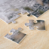 黒い遊ラブラドールが水に取り込む ジグソーパズル (側面)