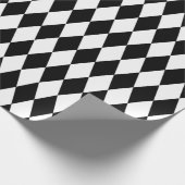 黒い道化師のダイヤモンドのクリスマス ラッピングペーパー (角)