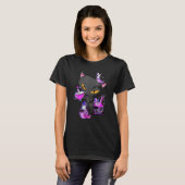 黒い邪悪な猫のポーション Tシャツ (正面フル)