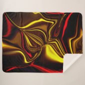 黒い部分を持つ黄金と赤の曲線 シェルパブランケット (正面(横))
