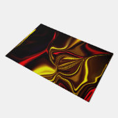 黒い部分を持つ黄金と赤の曲線 ドアマット (アングル)