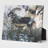 黒い部屋に絵画いるヤギかシャモア フォトプラーク (側面)