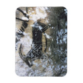 黒い部屋に絵画いるヤギかシャモア マグネット (縦)