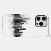 黒い都会のスカイライン iPhoneケース (裏面横)