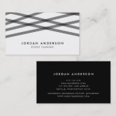 黒い重なり合う線 名刺 (正面/裏面)