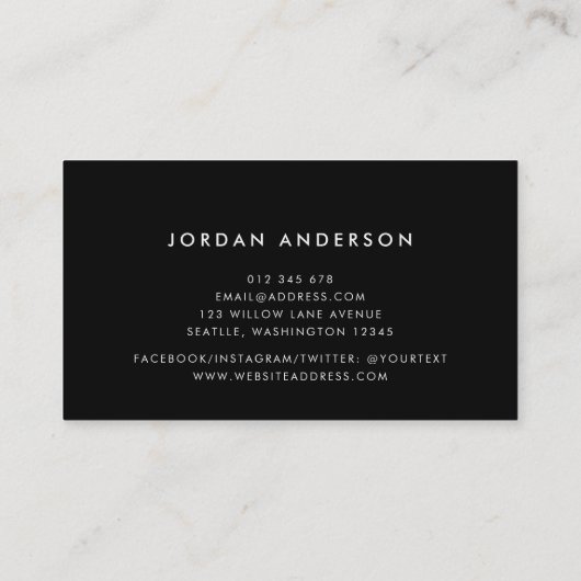 黒い重なり合う線 名刺 (裏面)