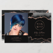 黒い重ね書きパンフレット (正面/裏面)