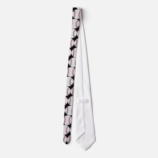 黒い野球のタイ ネクタイ (裏面)