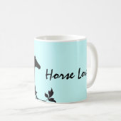 黒い野生の馬 コーヒーマグカップ (正面右)