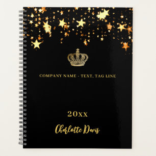 黒い金の王冠の星 名前 年 ビジネス 2027 プランナー手帳