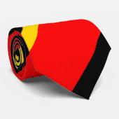 黒い金ゴールドおよび赤く広い連隊ストライプ ネクタイ (ロール)