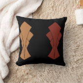 黒い金ゴールドおよび錆のファンテールのリバーシブル クッション (ブランケット)